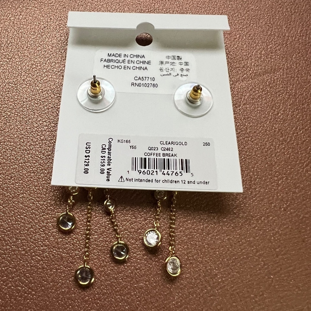 škate spade new york Coffee Break Sugar Statement Dangle Drop Earrings::NWT:: - Picture 7 of 8